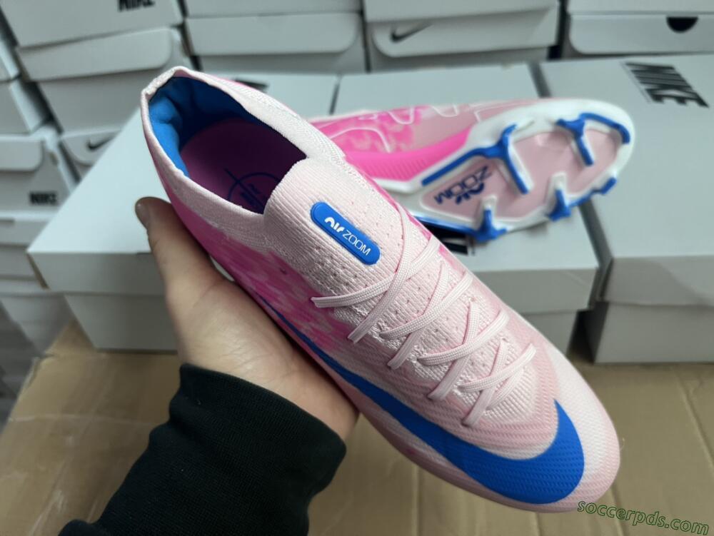 Nike Air Zoom Mercurial Vapor 15 Elite FG Low-Tops Football Boots - Beige/Pink/Blue