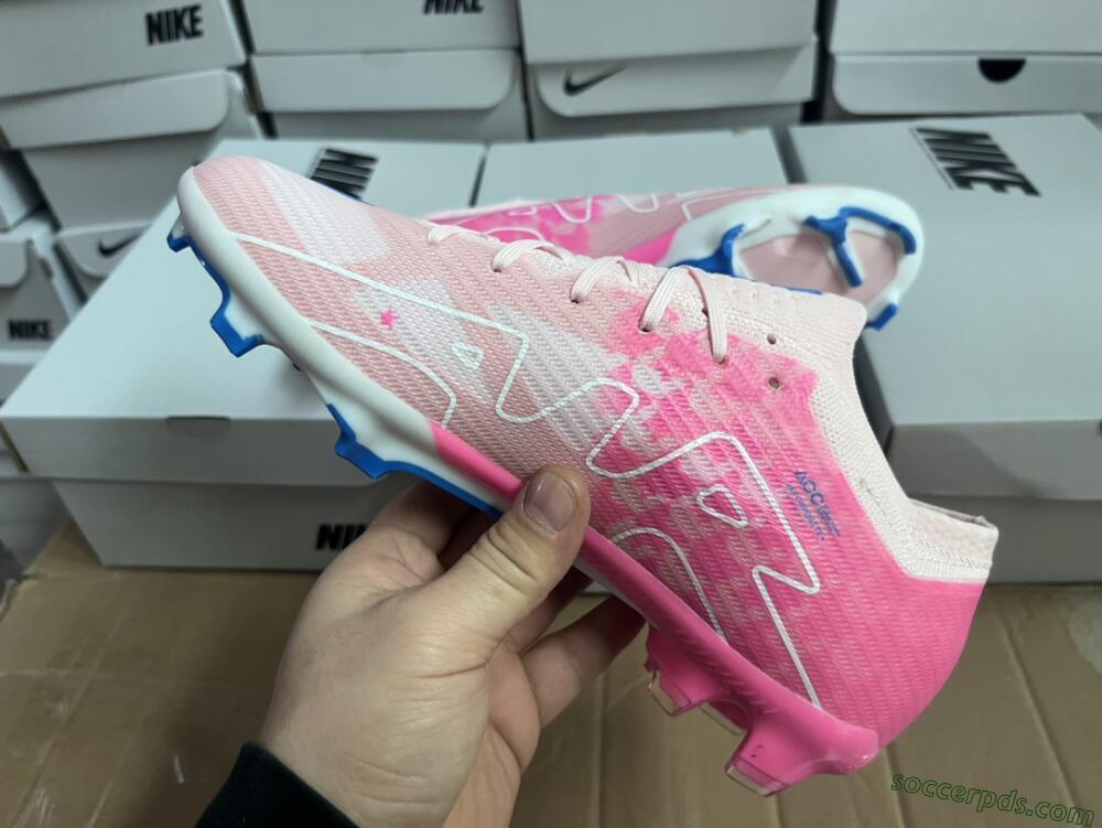 Nike Air Zoom Mercurial Vapor 15 Elite FG Low-Tops Football Boots - Beige/Pink/Blue