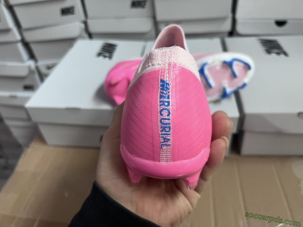 Nike Air Zoom Mercurial Vapor 15 Elite FG Low-Tops Football Boots - Beige/Pink/Blue