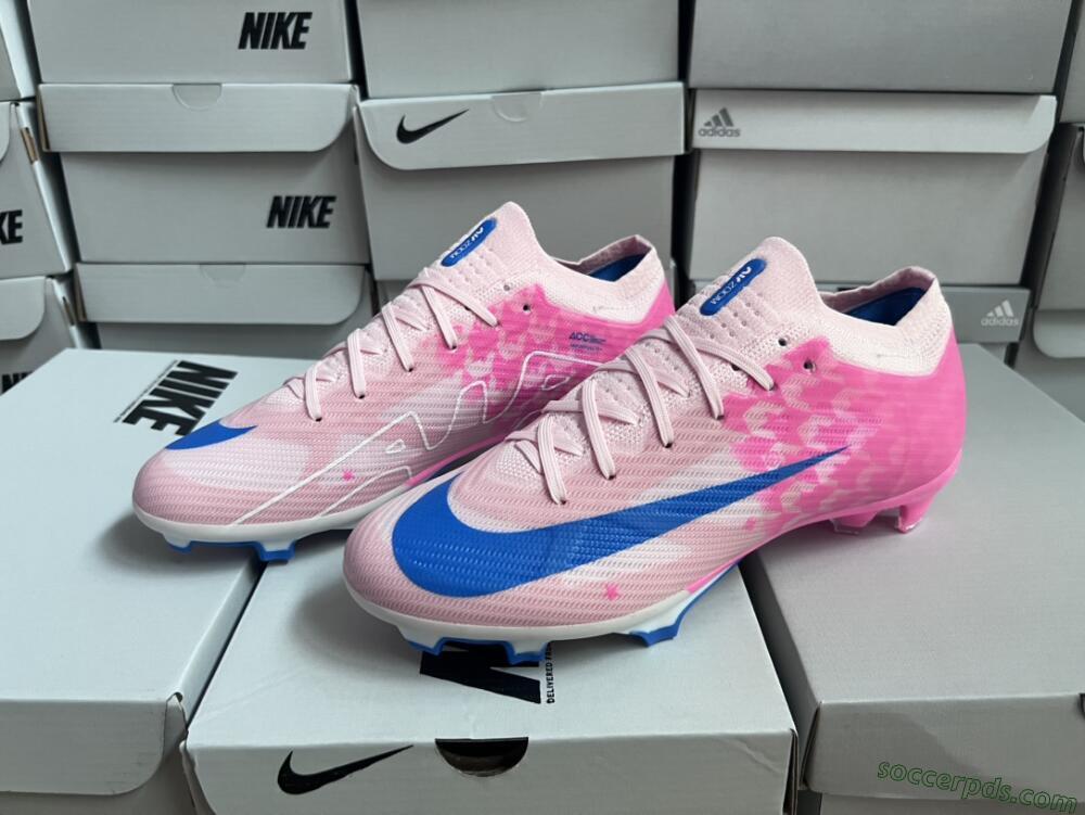 Nike Air Zoom Mercurial Vapor 15 Elite FG Low-Tops Football Boots - Beige/Pink/Blue