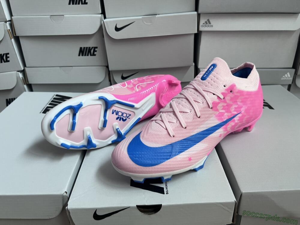 Nike Air Zoom Mercurial Vapor 15 Elite FG Low-Tops Football Boots - Beige/Pink/Blue