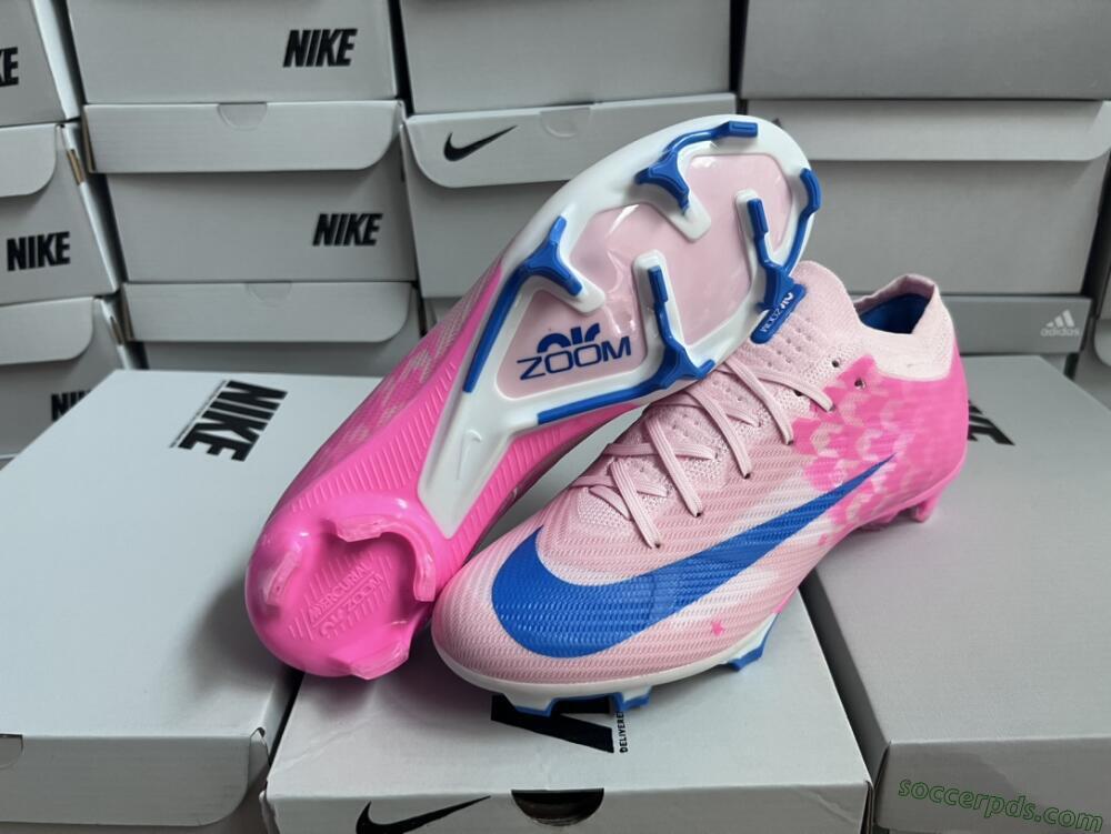 Nike Air Zoom Mercurial Vapor 15 Elite FG Low-Tops Football Boots - Beige/Pink/Blue