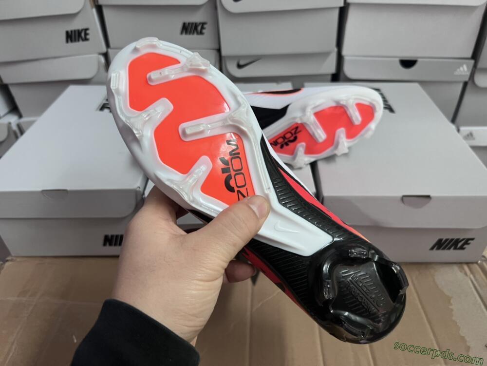 Nike Air Zoom Mercurial Vapor 15 Elite FG Low-Tops Football Boots - White/Orange/Black