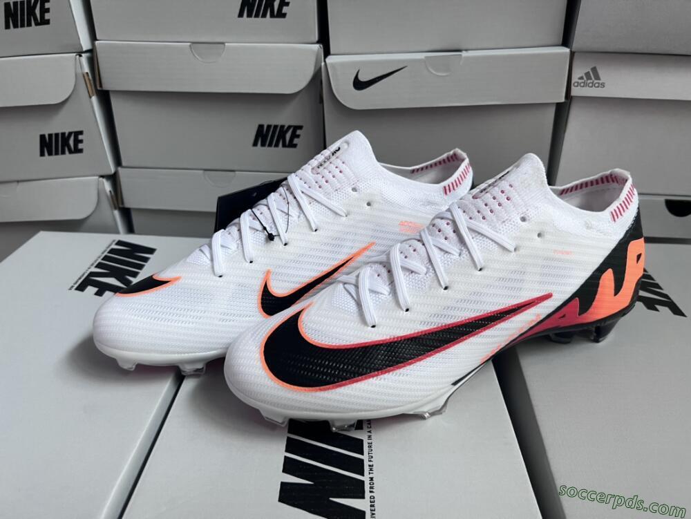 Nike Air Zoom Mercurial Vapor 15 Elite FG Low-Tops Football Boots - White/Orange/Black