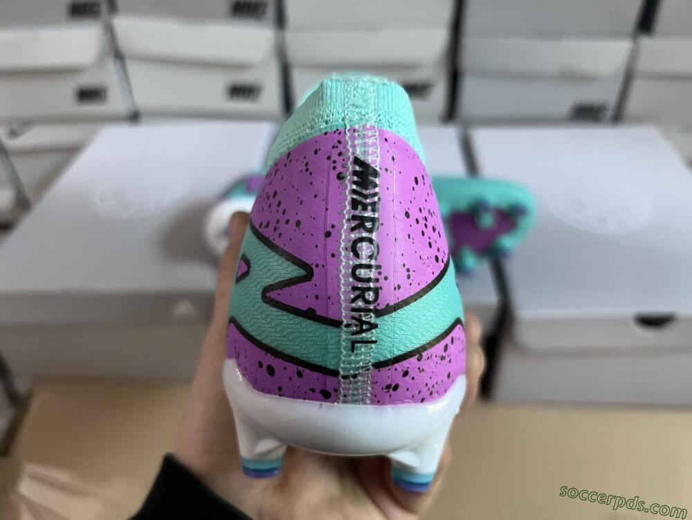 Nike Air Zoom Mercurial Vapor 15 Elite AG Low-Tops Football Boots - Jade/Purple/Black