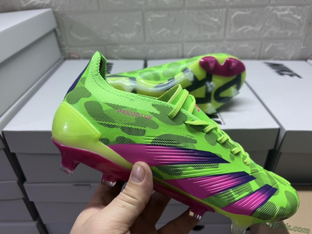 Adidas Predator Accuracy.1 FG Low-Tops Football Boots - Green/Yellow/Purple
