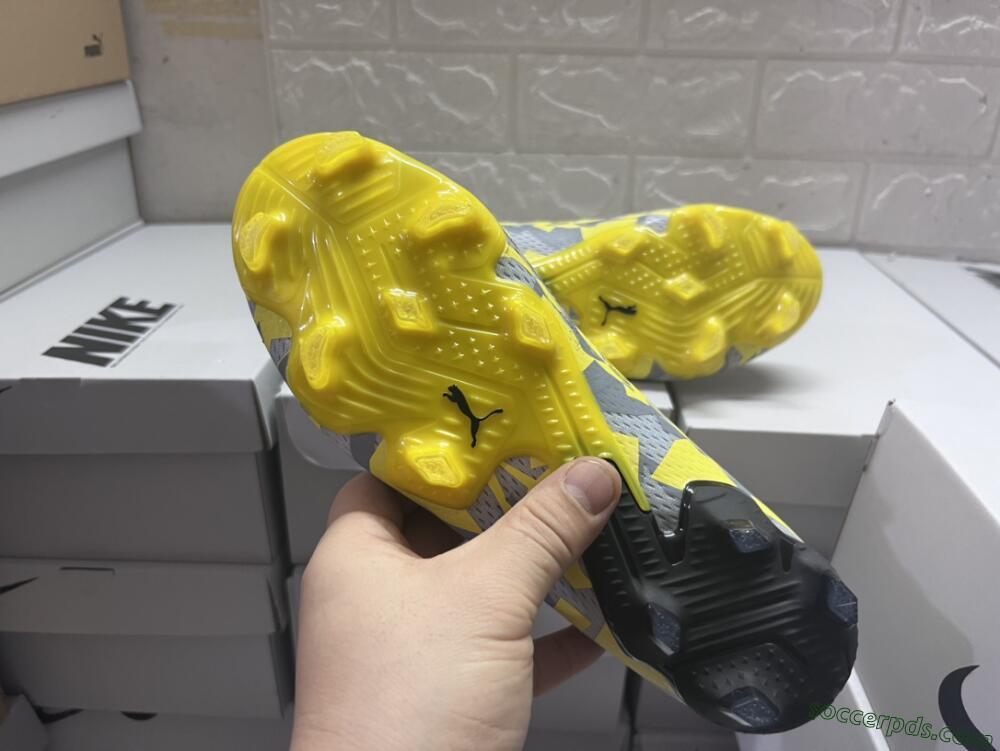 Puma Future Ultimate FG Low-Tops Football Boots - Yellow/White/Grey