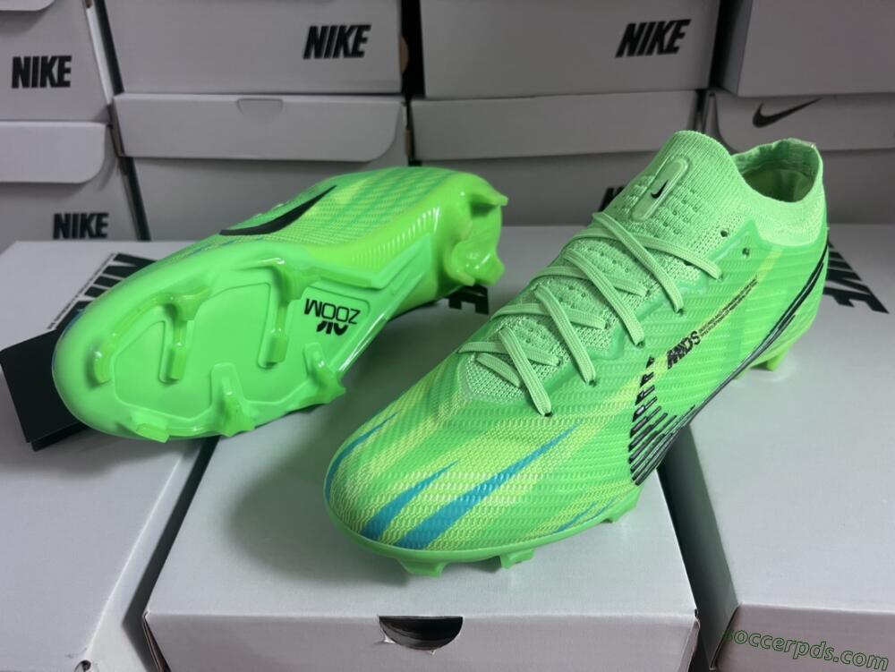 Nike Air Zoom Mercurial Vapor 15 Elite FG Low-Tops Football Boots - Green/Yellow/Black