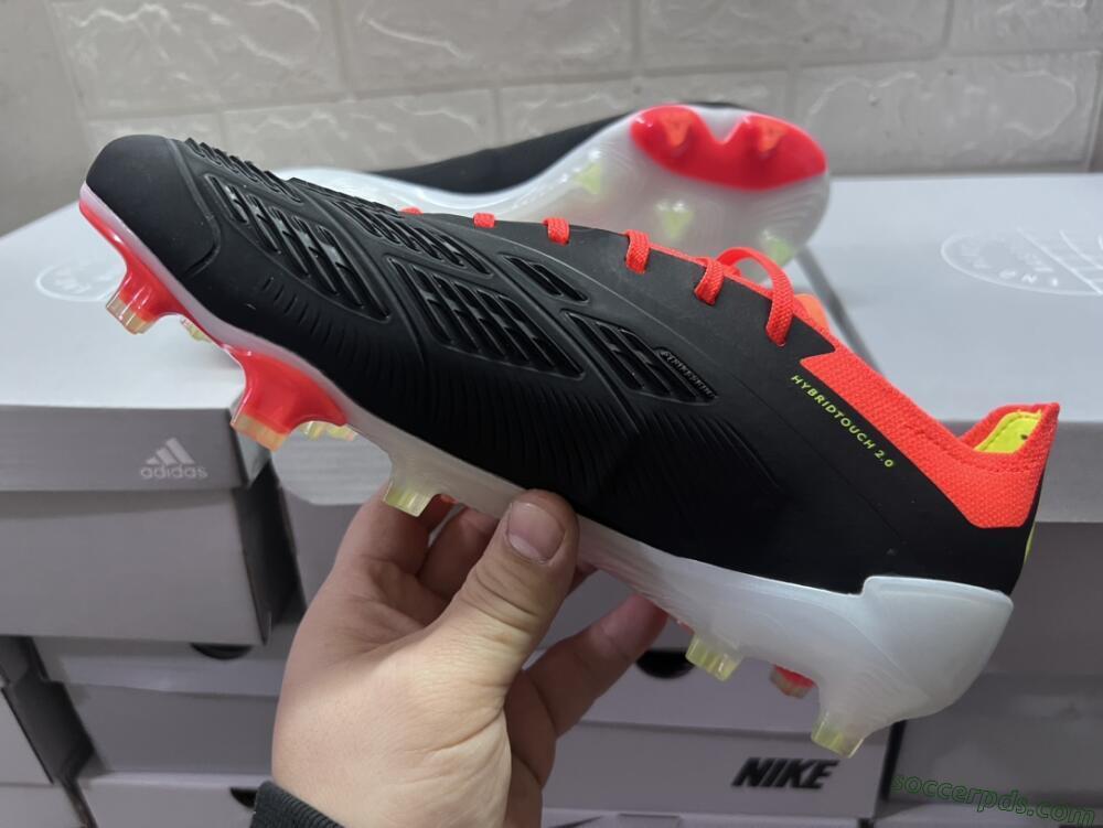 Adidas Predator Accuracy.1 FG Low-Tops Football Boots - Black/White/Red