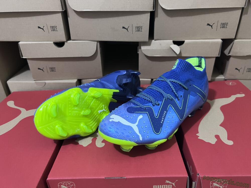 Puma Future Ultimate FG Low-Tops Football Boots - Blue/Black/Yellow