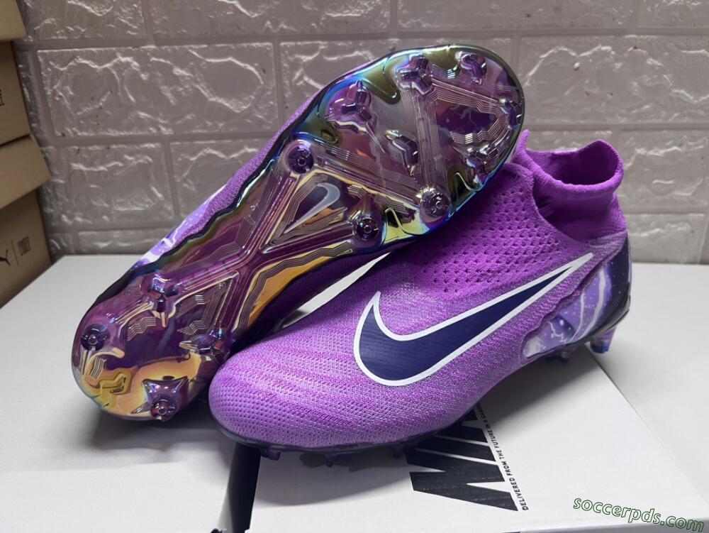 Nike Phantom GX DF Elite FG High-Tops Football Boots - Purple/Black/White/Gold