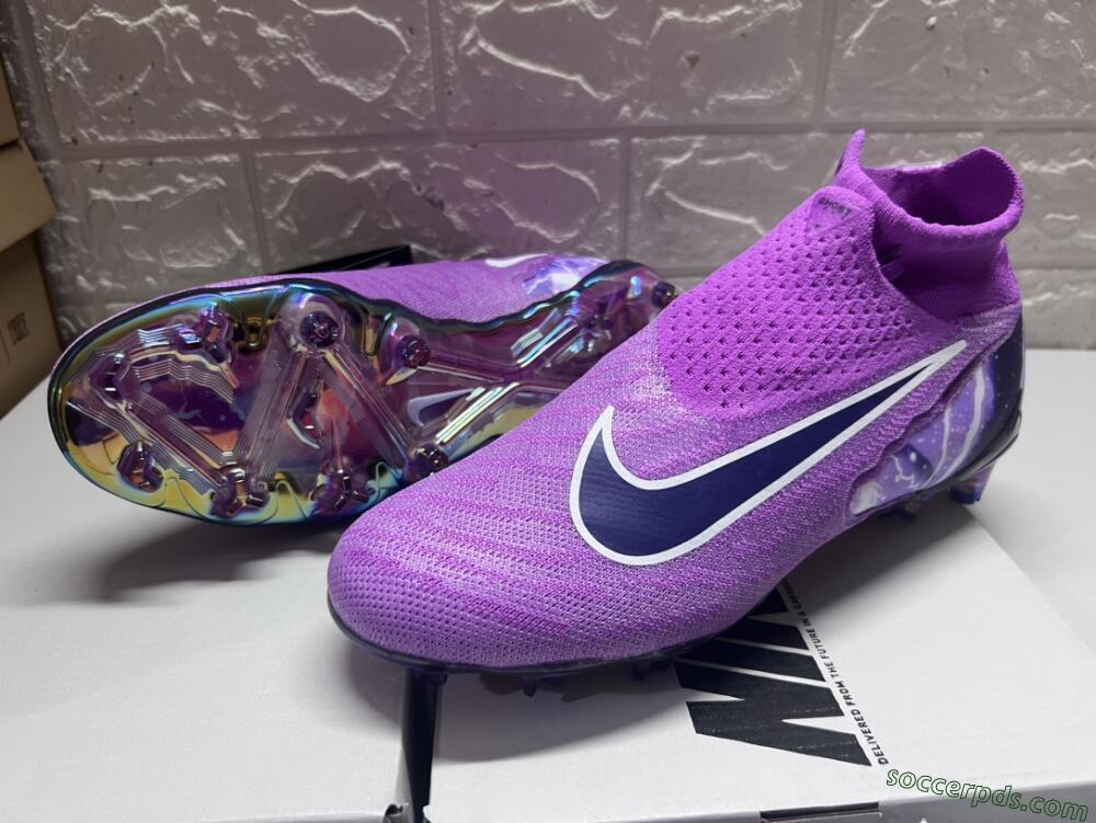 Nike Phantom GX DF Elite FG High-Tops Football Boots - Purple/Black/White/Gold