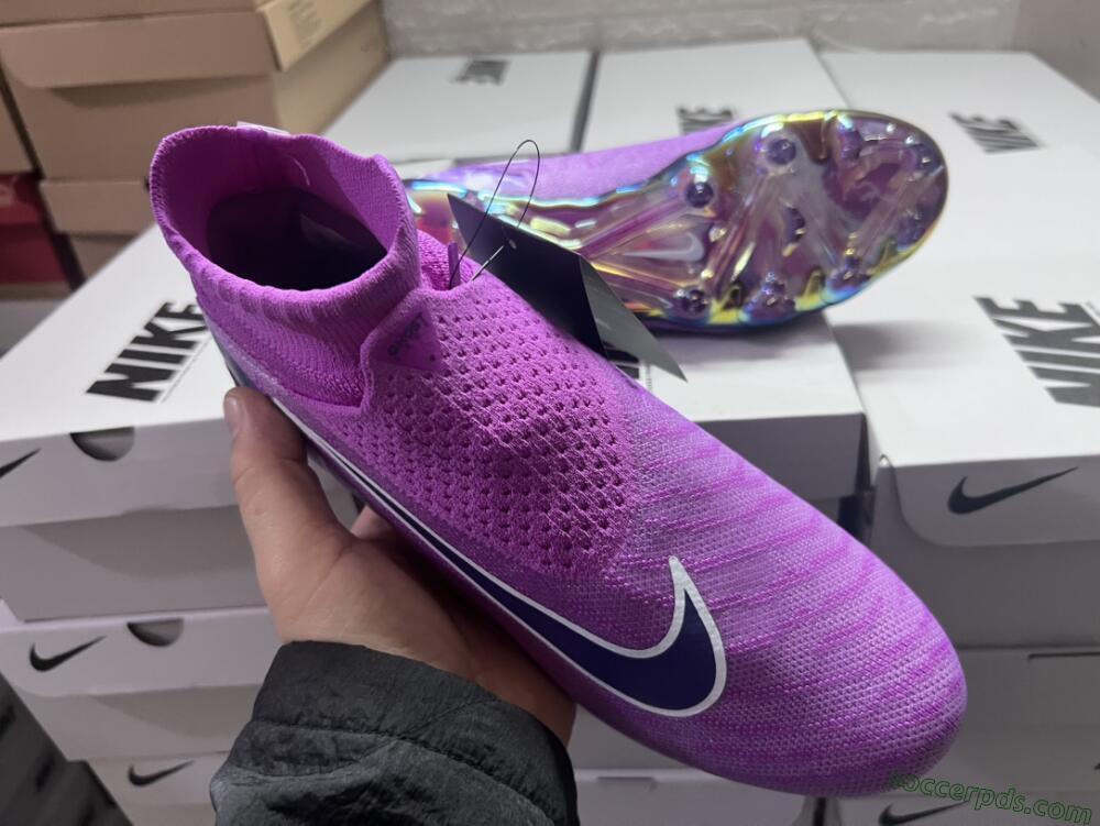 Nike Phantom GX DF Elite FG High-Tops Football Boots - Purple/Black/White/Gold