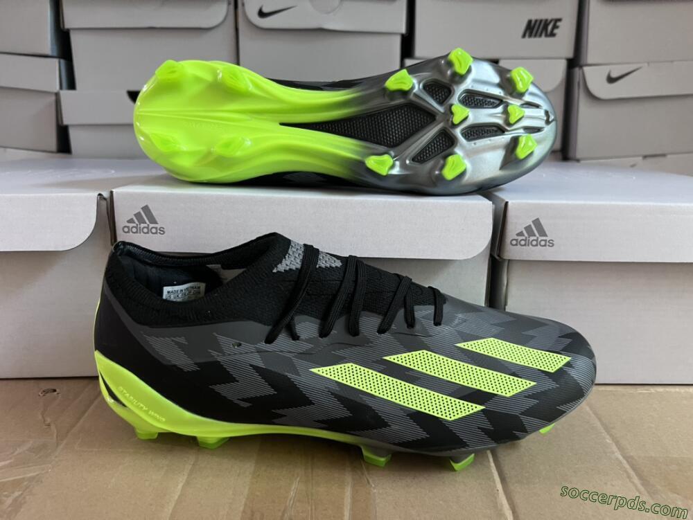 Adidas x Crazyfast.1 FG Low-Tops Football Boots - Black/Green