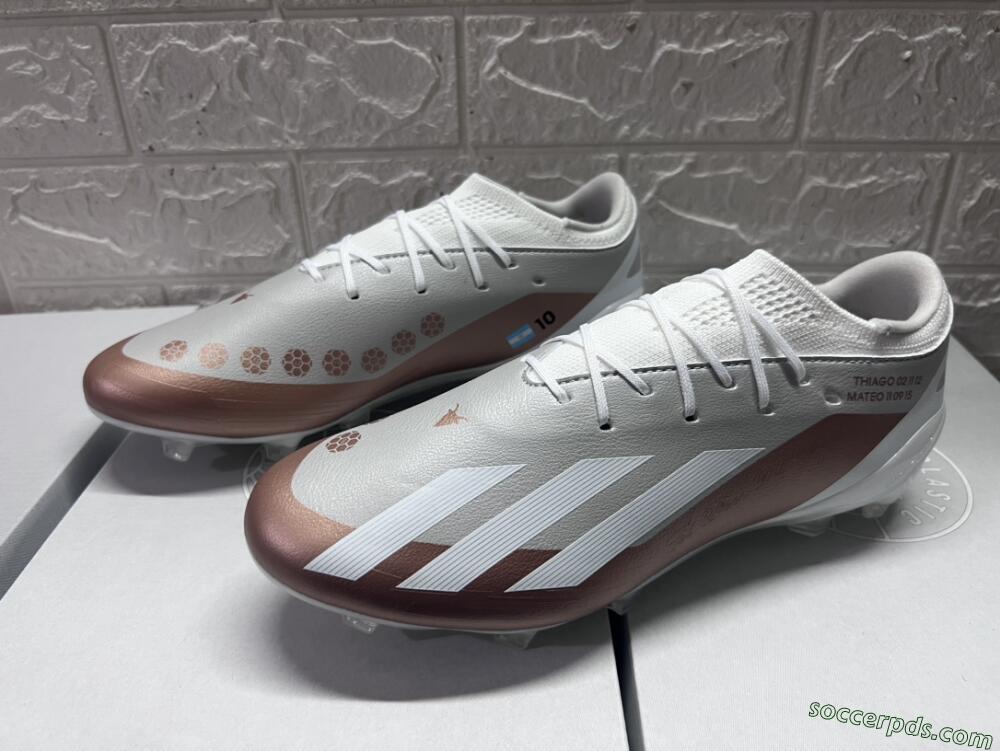 Adidas X Crazyfast.1 FG Low-Tops Football Boots - Silver/White/Brown
