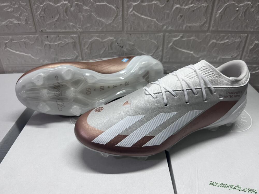 Adidas X Crazyfast.1 FG Low-Tops Football Boots - Silver/White/Brown