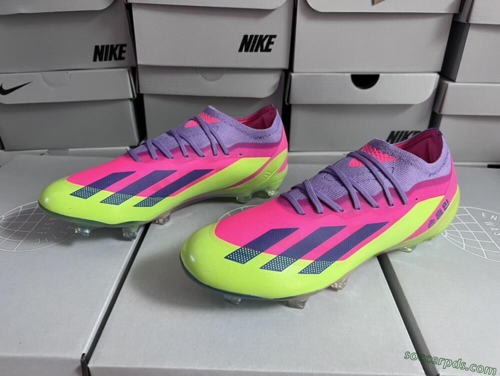 Adidas X Speedportal .1 2022 World Cup Boots FG Low-Tops Football Boots - Pink/Purple/Blue/Green