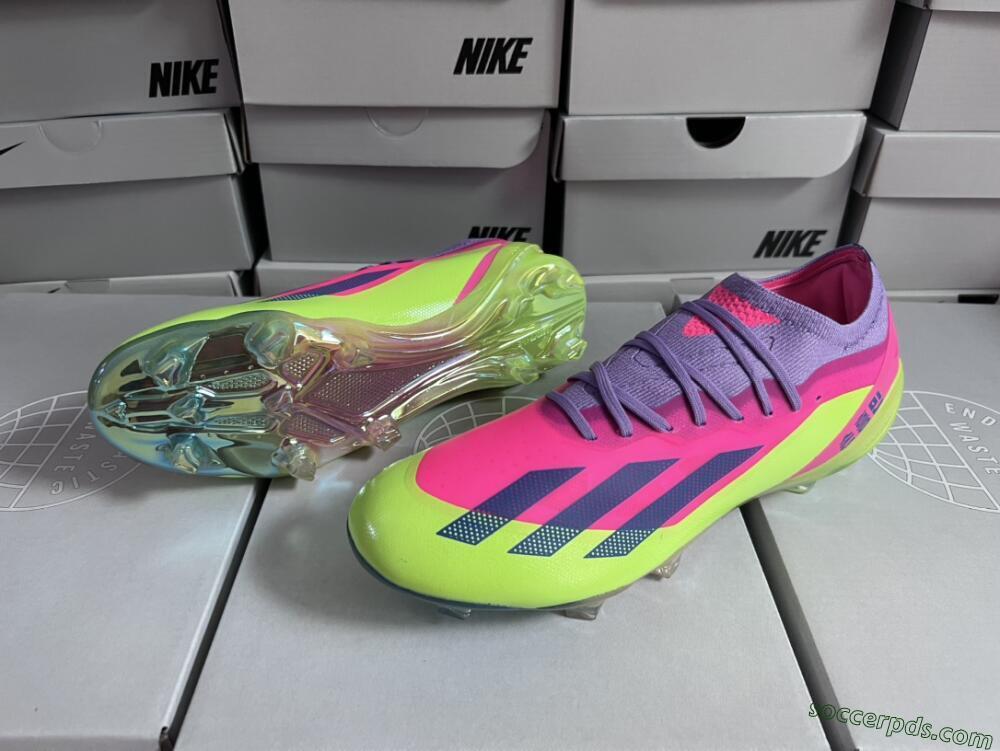 Adidas X Speedportal .1 2022 World Cup Boots FG Low-Tops Football Boots - Pink/Purple/Blue/Green