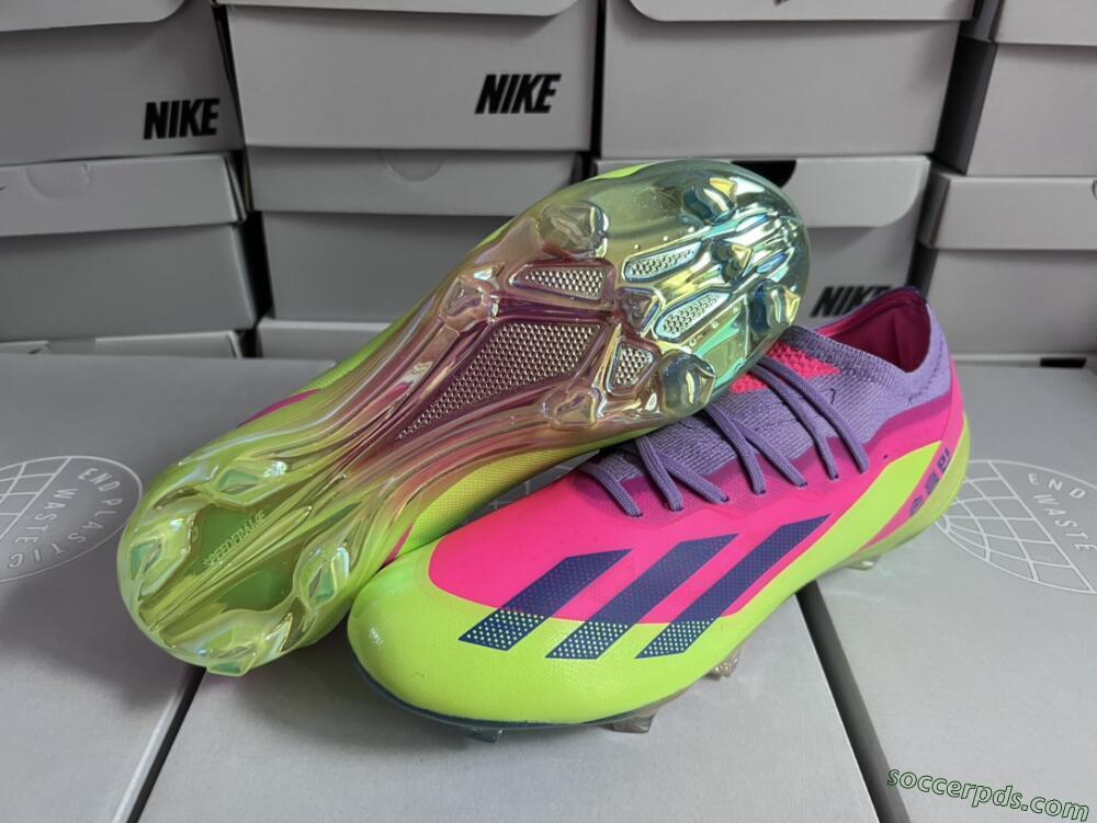 Adidas X Speedportal .1 2022 World Cup Boots FG Low-Tops Football Boots - Pink/Purple/Blue/Green