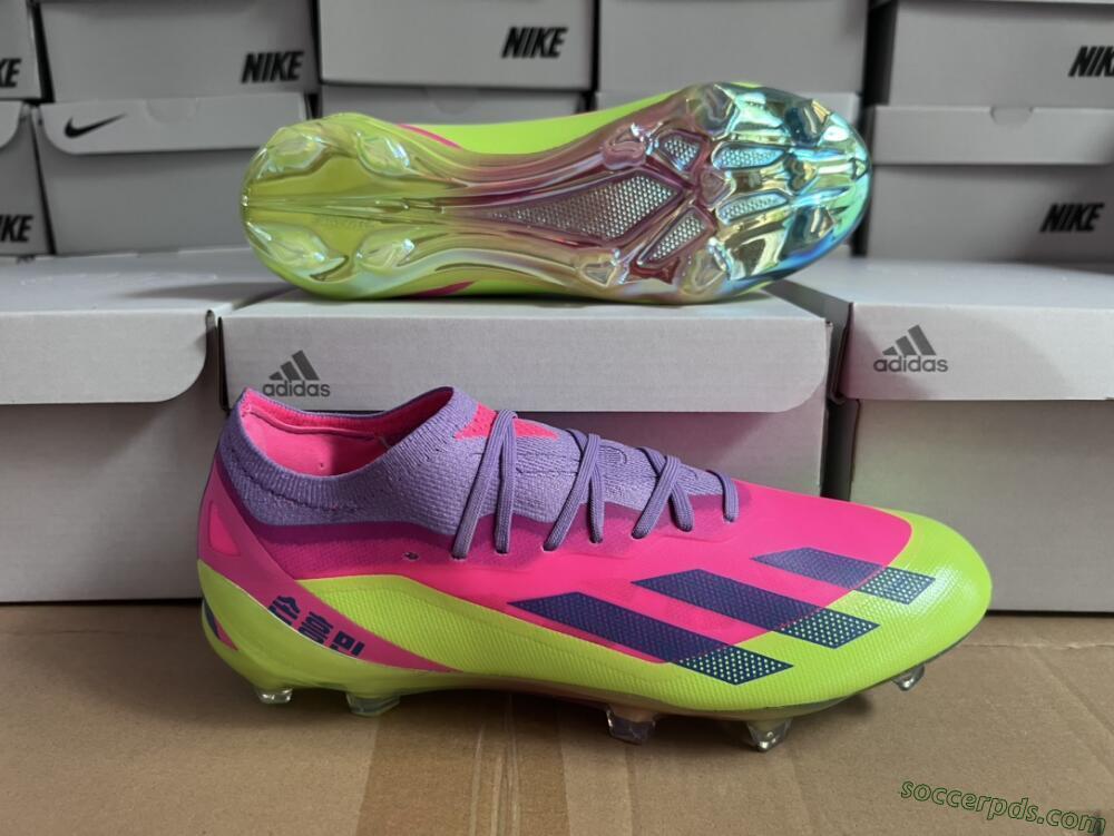 Adidas X Speedportal .1 2022 World Cup Boots FG Low-Tops Football Boots - Pink/Purple/Blue/Green