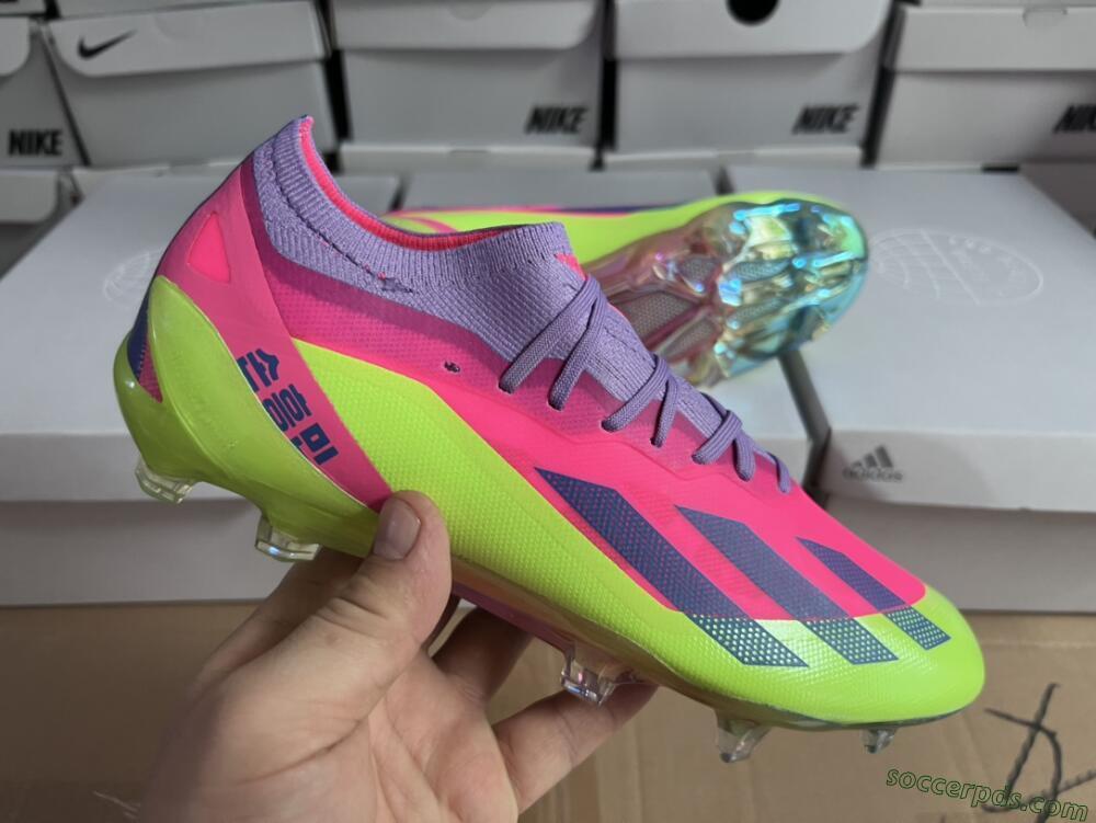 Adidas X Speedportal .1 2022 World Cup Boots FG Low-Tops Football Boots - Pink/Purple/Blue/Green