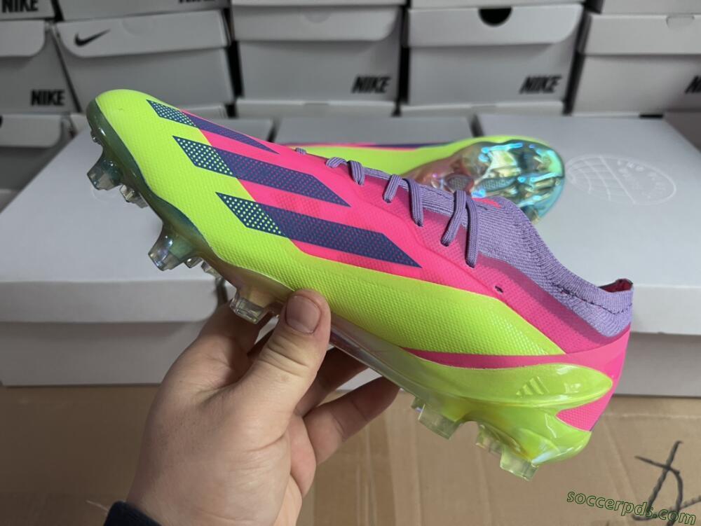 Adidas X Speedportal .1 2022 World Cup Boots FG Low-Tops Football Boots - Pink/Purple/Blue/Green