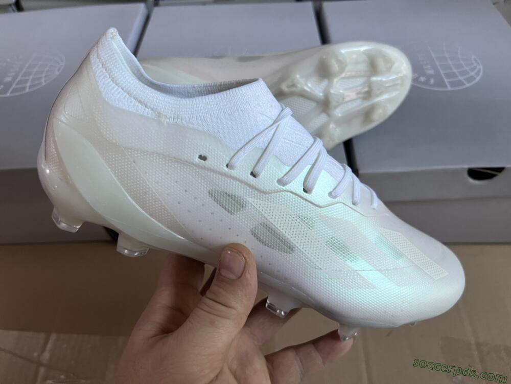 Adidas X Crazyfast.1 FG Low-Tops Football Boots - White/White/White