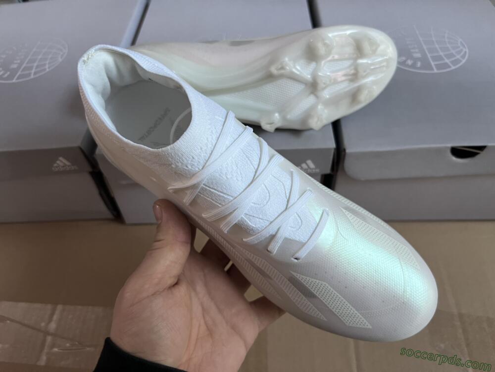 Adidas X Crazyfast.1 FG Low-Tops Football Boots - White/White/White