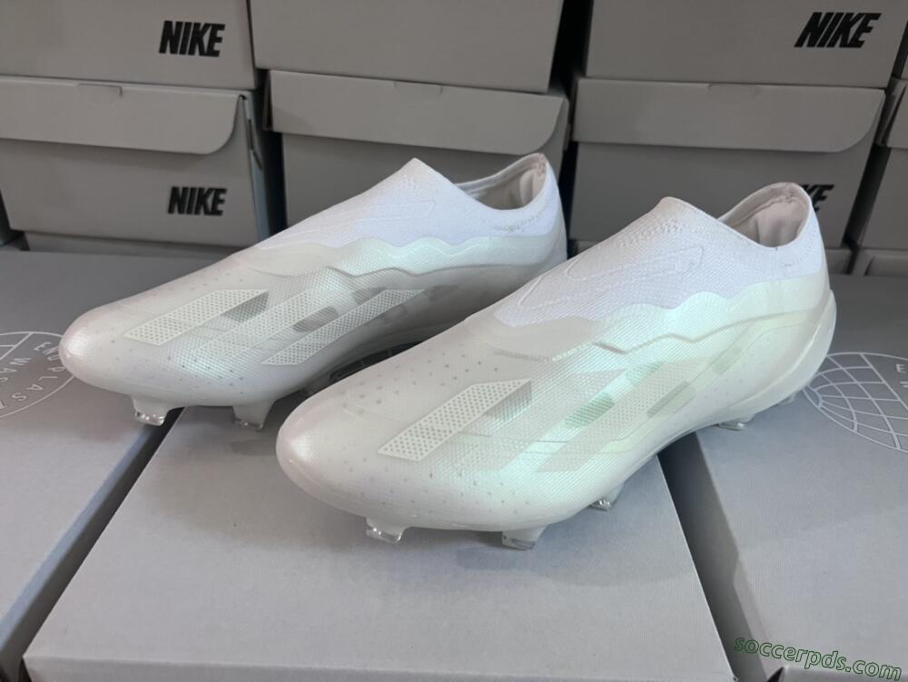 Adidas X Crazyfast+ LL FG Low-Tops Football Boots - White/White/White