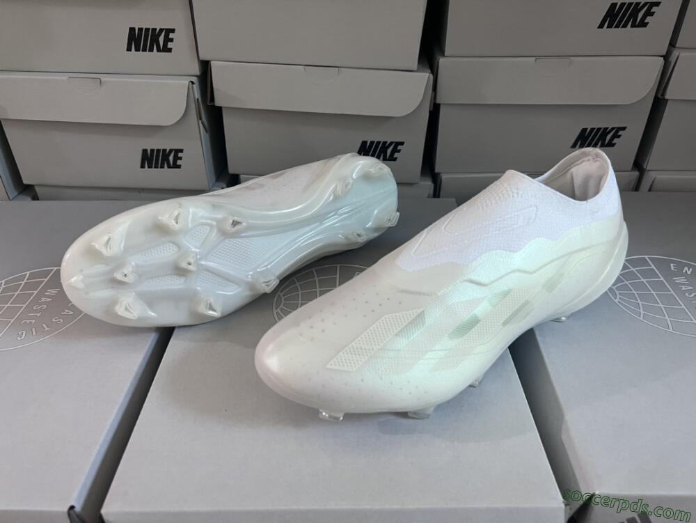 Adidas X Crazyfast+ LL FG Low-Tops Football Boots - White/White/White