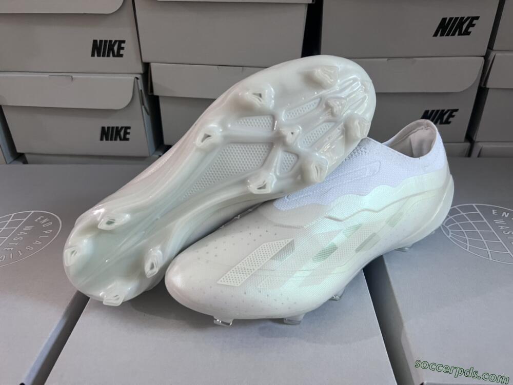 Adidas X Crazyfast+ LL FG Low-Tops Football Boots - White/White/White