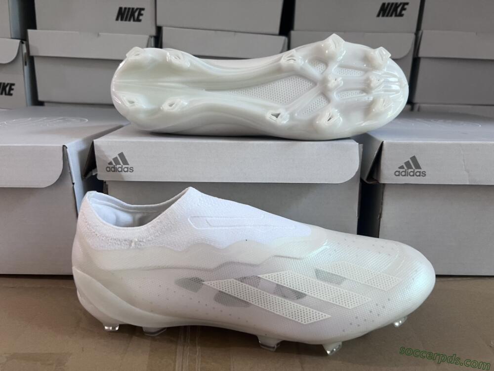 Adidas X Crazyfast+ LL FG Low-Tops Football Boots - White/White/White