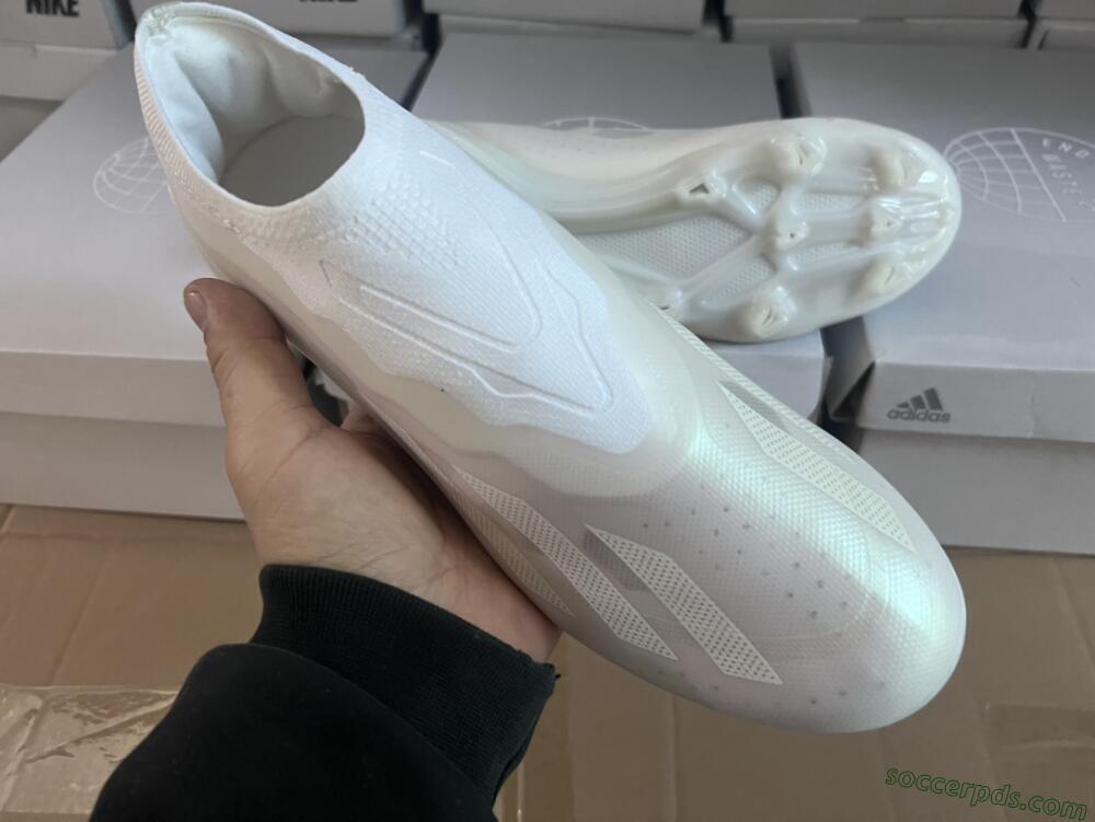 Adidas X Crazyfast+ LL FG Low-Tops Football Boots - White/White/White
