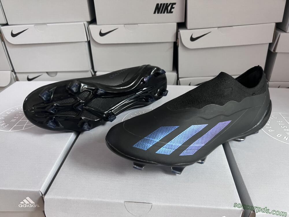 Adidas X Crazyfast.1 FG Low-Tops Football Boots - Black/Blue