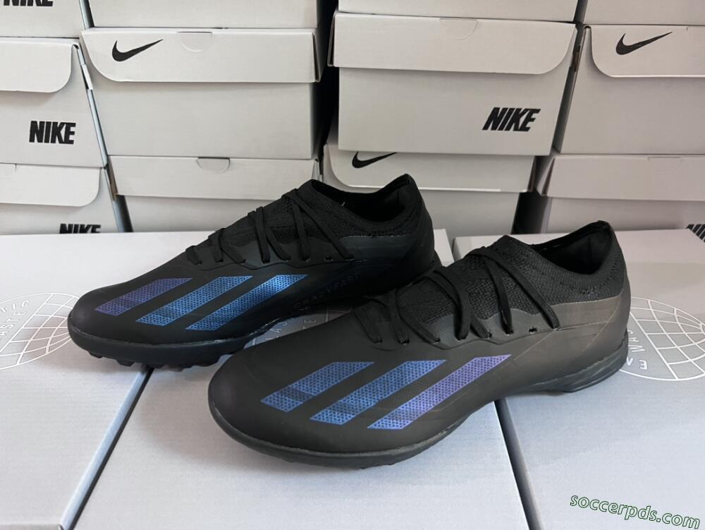 Adidas X Crazyfast.1 TF Low-Tops Football Shoes - Black/Blue