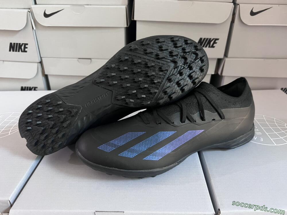 Adidas X Crazyfast.1 TF Low-Tops Football Shoes - Black/Blue
