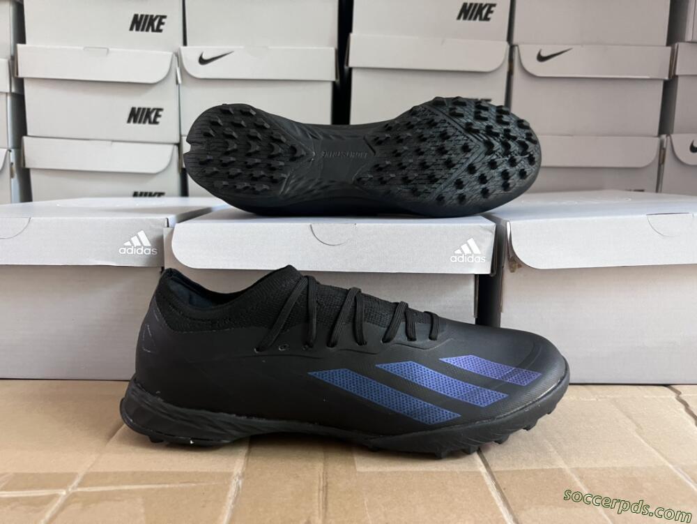 Adidas X Crazyfast.1 TF Low-Tops Football Shoes - Black/Blue