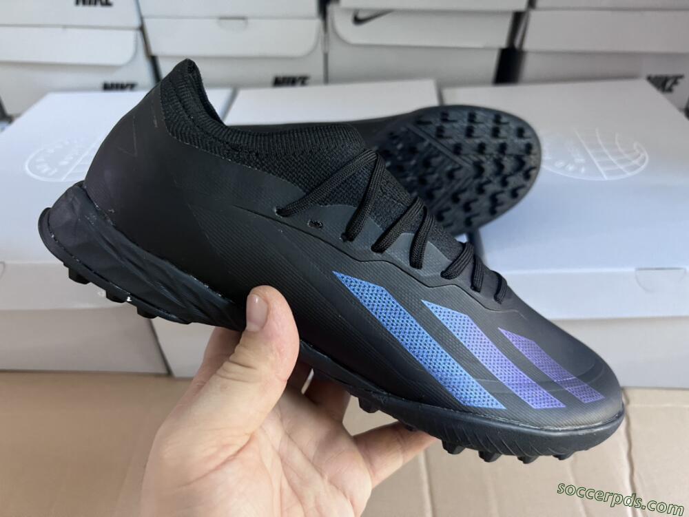 Adidas X Crazyfast.1 TF Low-Tops Football Shoes - Black/Blue