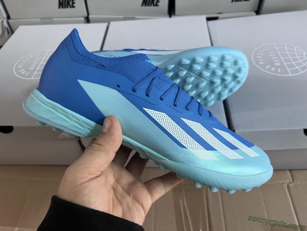 Adidas X Crazyfast.3 TF Low-Tops Football Shoes - Blue/Jade/White