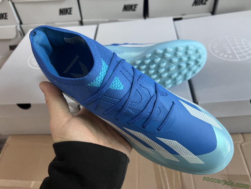 Adidas X Crazyfast.3 TF Low-Tops Football Shoes - Blue/Jade/White