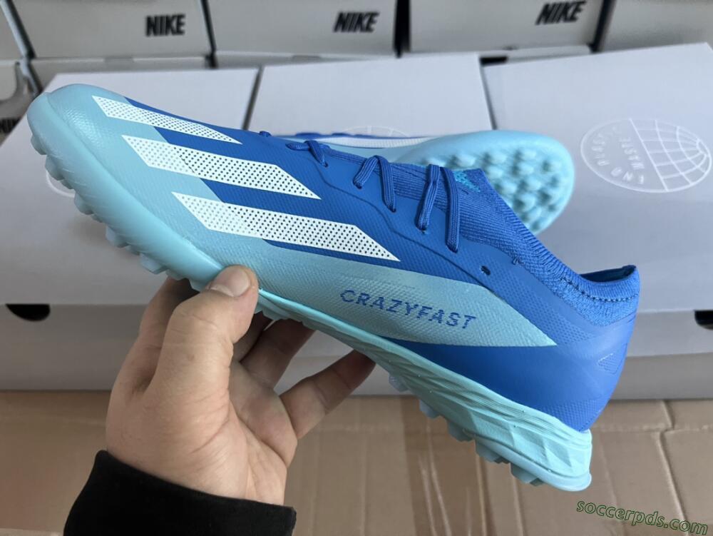 Adidas X Crazyfast.3 TF Low-Tops Football Shoes - Blue/Jade/White