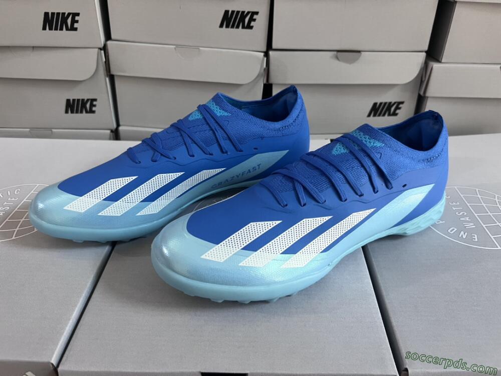 Adidas X Crazyfast.3 TF Low-Tops Football Shoes - Blue/Jade/White