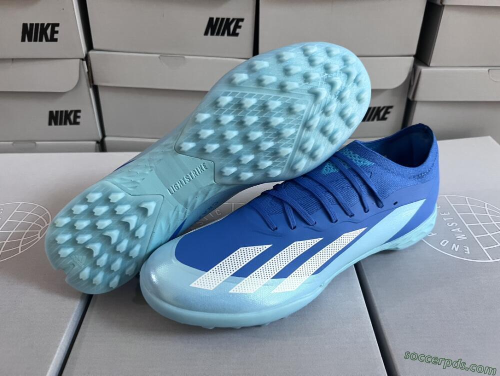 Adidas X Crazyfast.3 TF Low-Tops Football Shoes - Blue/Jade/White