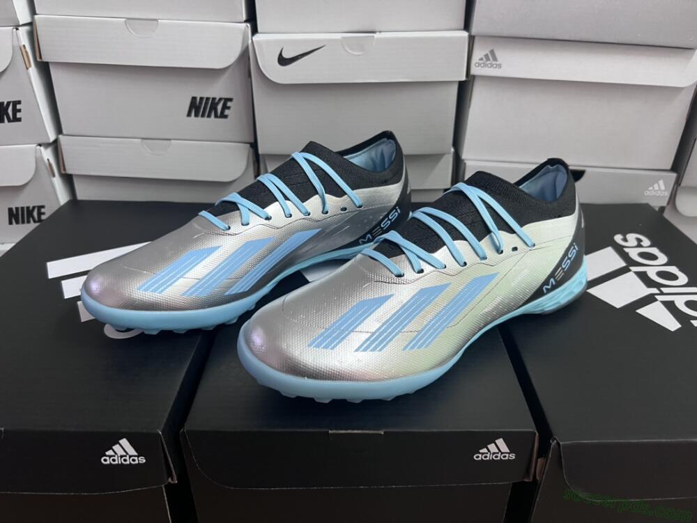 Adidas X Crazyfast.1 TF Low-Tops Football Shoes - Blue/Silver/Black
