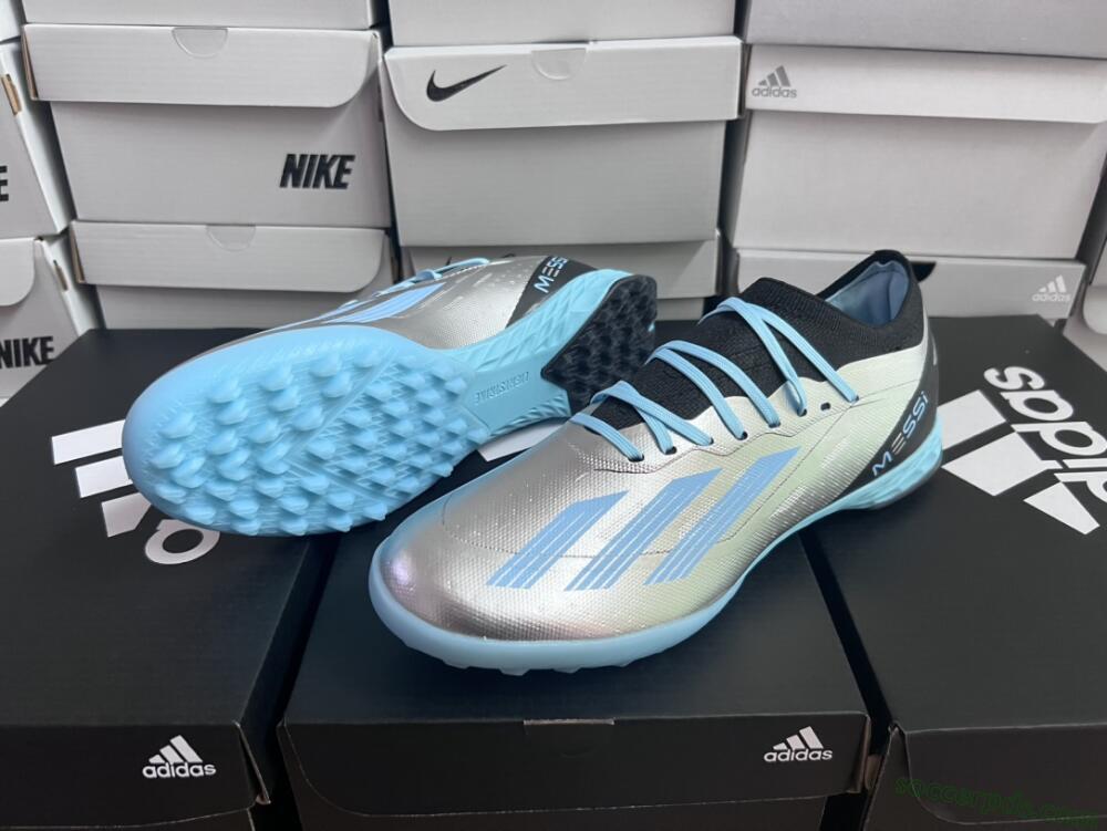 Adidas X Crazyfast.1 TF Low-Tops Football Shoes - Blue/Silver/Black
