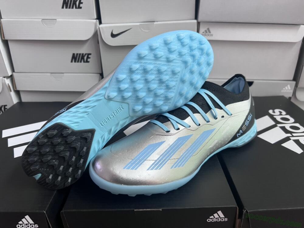 Adidas X Crazyfast.1 TF Low-Tops Football Shoes - Blue/Silver/Black