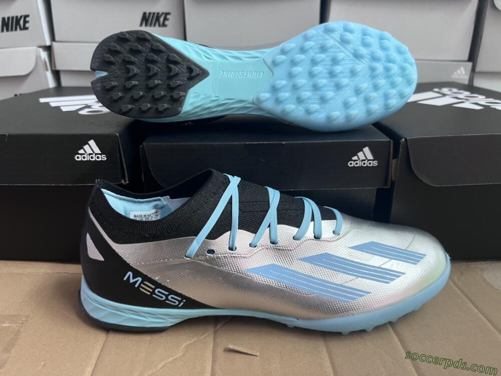 Adidas X Crazyfast.1 TF Low-Tops Football Shoes - Blue/Silver/Black