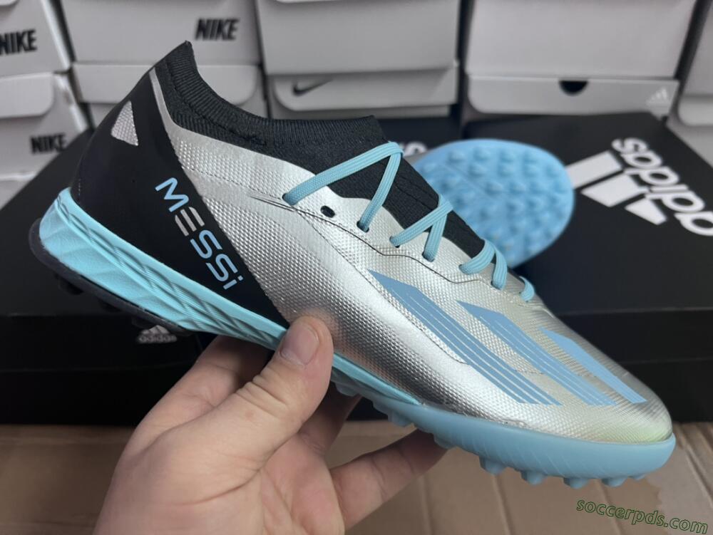 Adidas X Crazyfast.1 TF Low-Tops Football Shoes - Blue/Silver/Black