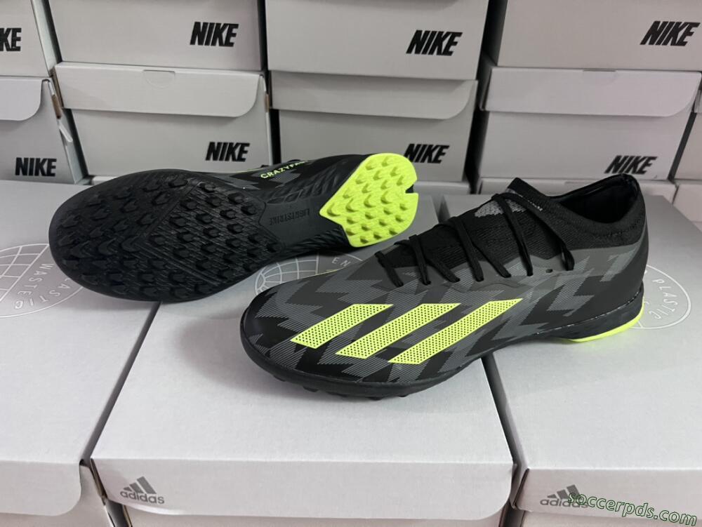 Adidas X Crazyfast.1 TF Low-Tops Football Shoes - Black/Yellow