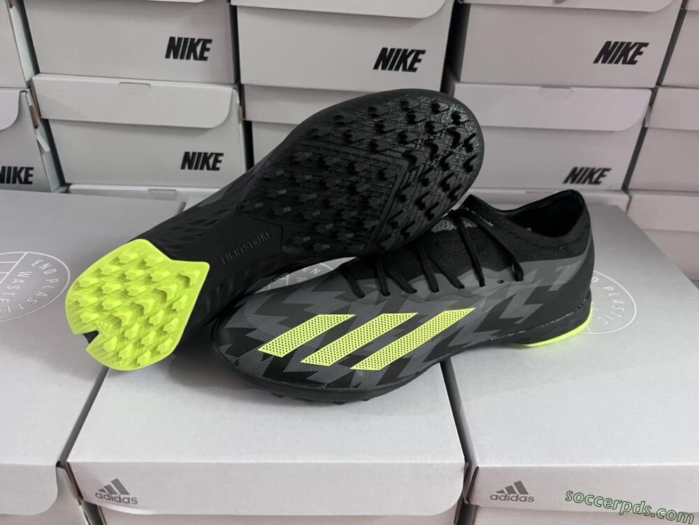 Adidas X Crazyfast.1 TF Low-Tops Football Shoes - Black/Yellow